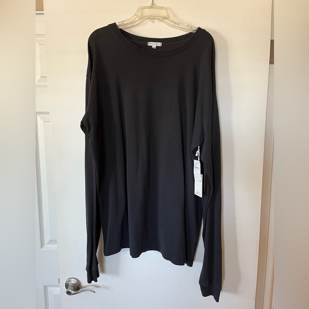BRAND NEW GOOD AMERICAN BLACK LONG SLEEVE TOP, NWT!